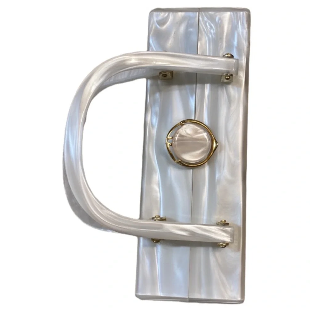 1950s Stylecraft Miami Lucite Top Handle Box Bag - Picture 5 of 7